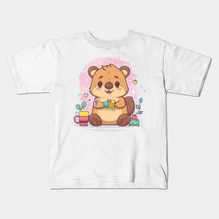 Cute Quokka building lego block Kids T-Shirt